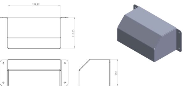 Double Wide Deep Stainless Steel Exit Button Cover - Image 4